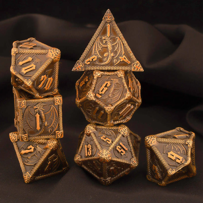 D&D Dice Dominator - Conjunto de Dados de Metal para RPG