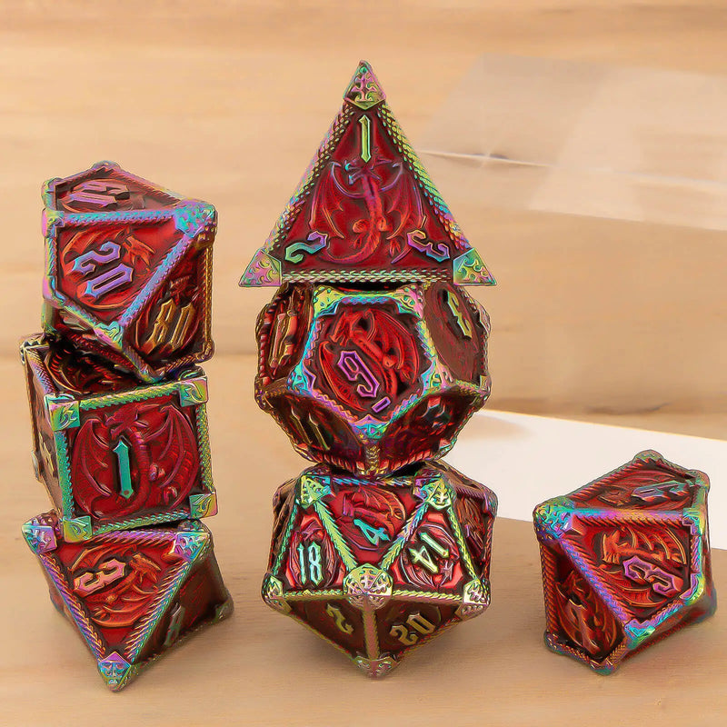 D&D Dice Dominator - Conjunto de Dados de Metal para RPG