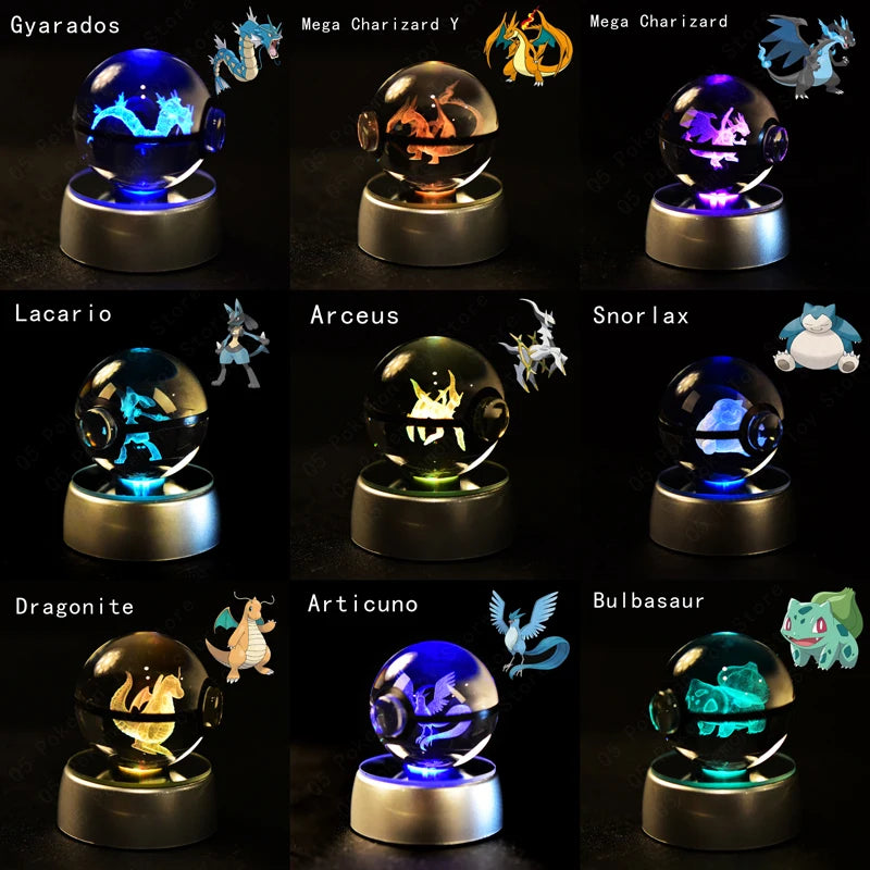 Pokemon Bola De Cristal 3D LED Light