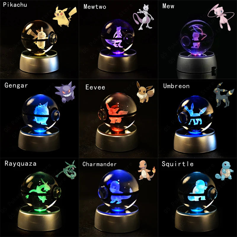 Pokemon Bola De Cristal 3D LED Light