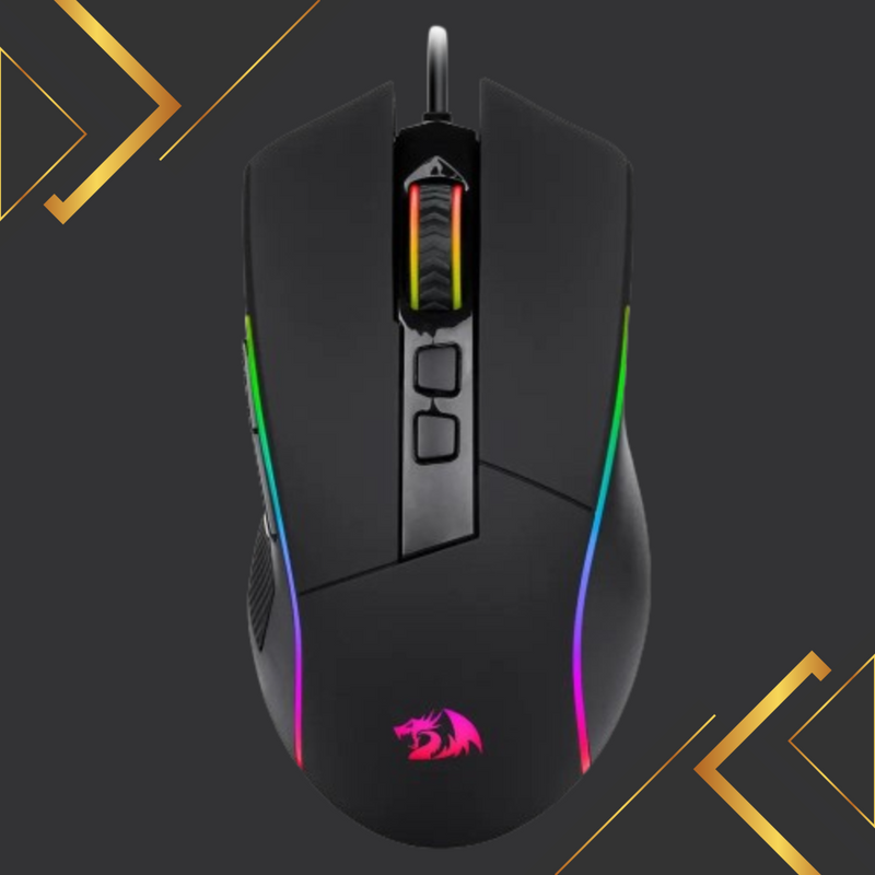 REDRAGON WolfGrip G105 RGB Mouse - 4000 DPI, 8 botões programáveis, ergonomico para PC Gamer